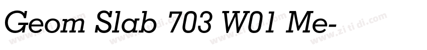 Geom Slab 703 W01 Me字体转换 Geom Slab 703 W01 Me字体转换
